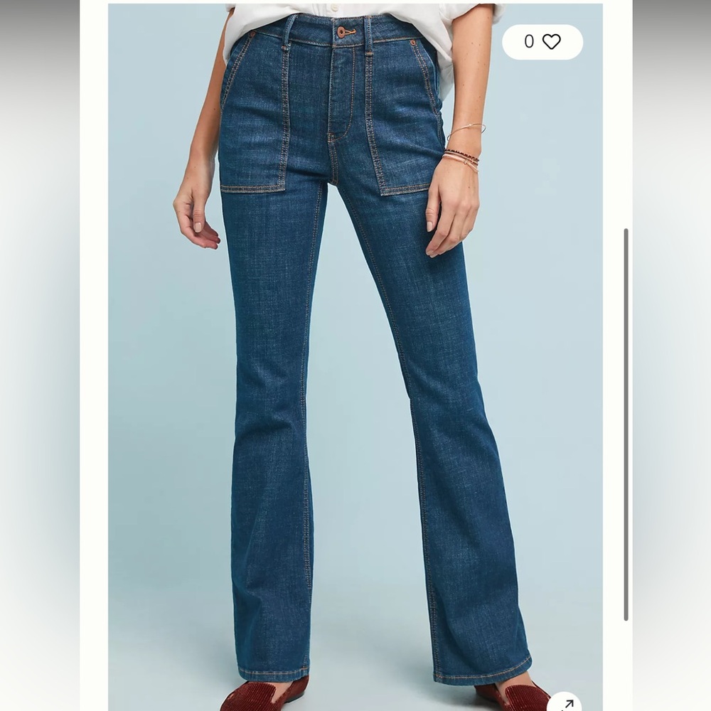 Anthropologie - Pilcro High Rise Dark Blue Jeans